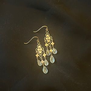 Amanda Khalsa silver and aquamarine earrings new